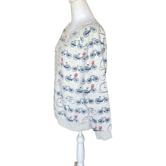 L A Soul Bicycle Cycle Print Crew Neck Pullover Sweatshirt Women Size Medium - Picture 3 of 10